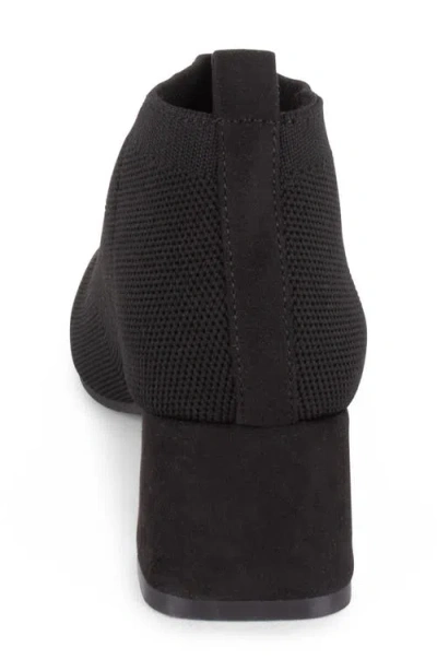 Tahari Corniche Block Heel Knit Bootie In Black