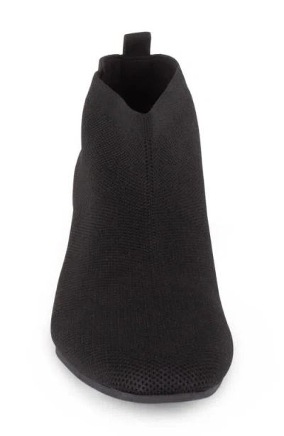 Tahari Corniche Block Heel Knit Bootie In Black