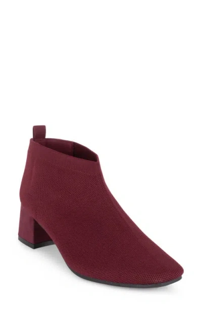 Tahari Women's Corniche Knit Ankle Boots In Burgundy