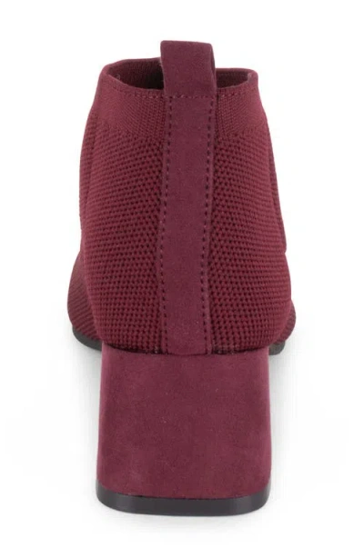 Tahari Women's Corniche Knit Ankle Boots In Burgundy