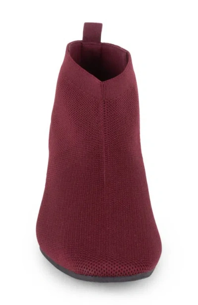 Tahari Women's Corniche Knit Ankle Boots In Burgundy