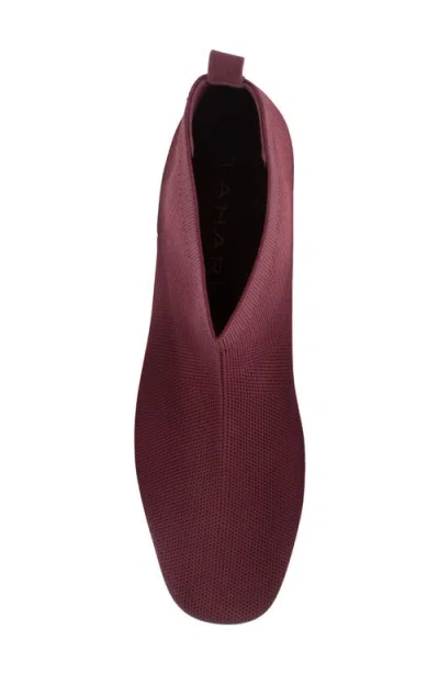 Tahari Women's Corniche Knit Ankle Boots In Burgundy
