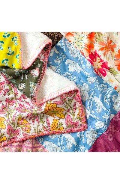 Uncommon Goods Repurposed Sari Plush Backed Blanket