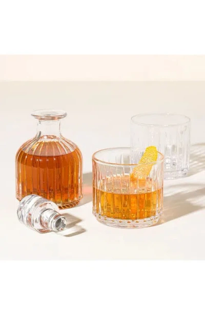 Uncommon Goods Stackable Whiskey Decanter And Glasses Set In Multi