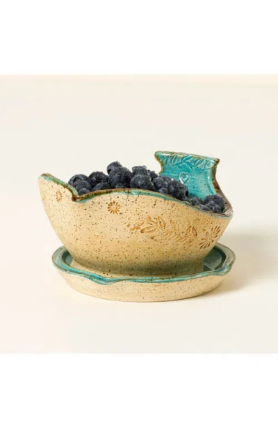 Uncommon Goods Bluebird Berry Bowl In Blue