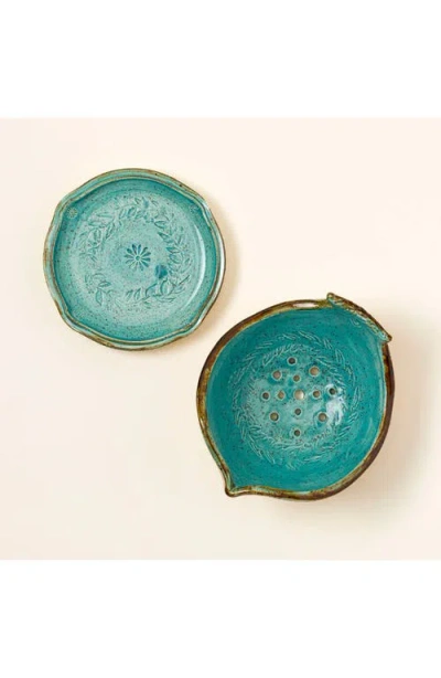 Uncommon Goods Bluebird Berry Bowl In Blue