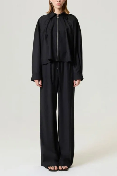 Nocturne Draped Jacket In Black