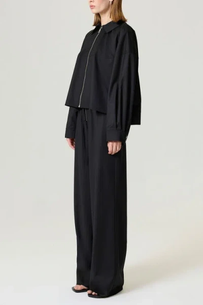 Nocturne Draped Jacket In Black