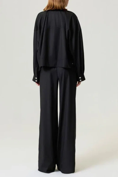 Nocturne Draped Jacket In Black