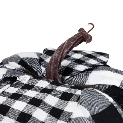 Northlight Buffalo Plaid Fall Harvest Pumpkin In Black