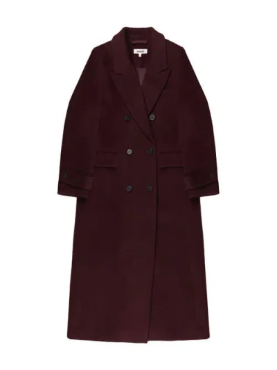 Ro&zo Wool Blend Oversized Coat In Brown