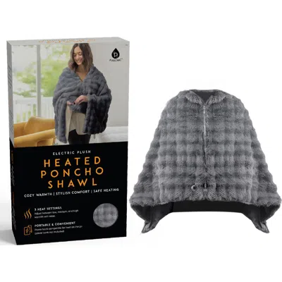 Pursonic Heated Poncho Shawl In Gray