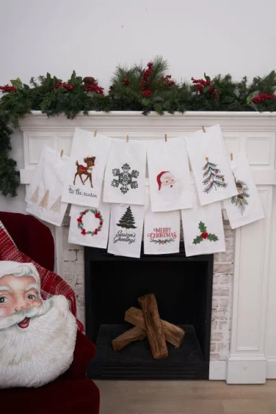 C & F Home C&f Home Wreath Towel In White