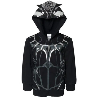 Marvel Avengers Black Panther Cosplay Pullover Hoodie In Black