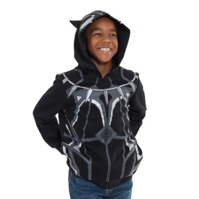 Marvel Avengers Black Panther Cosplay Pullover Hoodie In Black