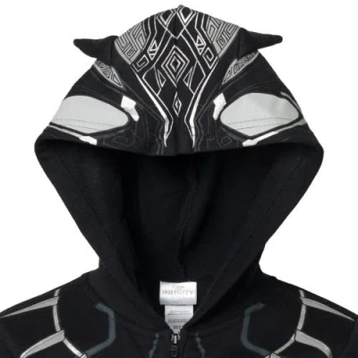 Marvel Avengers Black Panther Cosplay Pullover Hoodie In Black