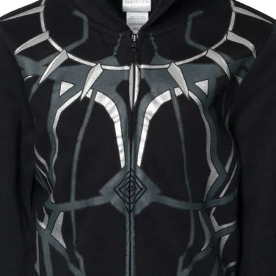 Marvel Avengers Black Panther Cosplay Pullover Hoodie In Black