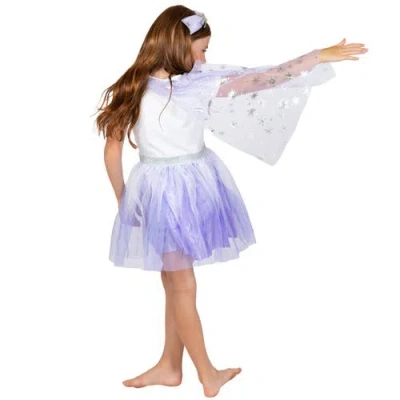 Disney Frozen Cosplay Short Sleeve Dress & Headband Set In Purple