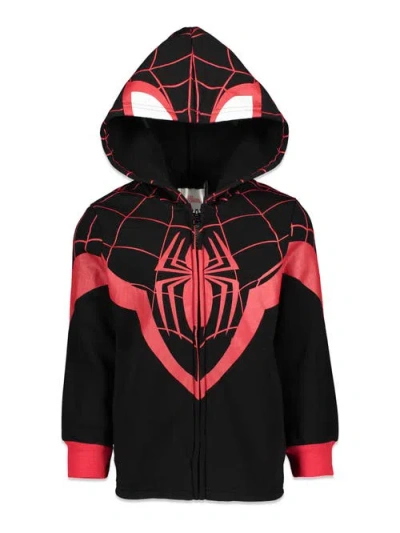 Marvel Spider-man Cosplay Zip-up Hoodie In Black