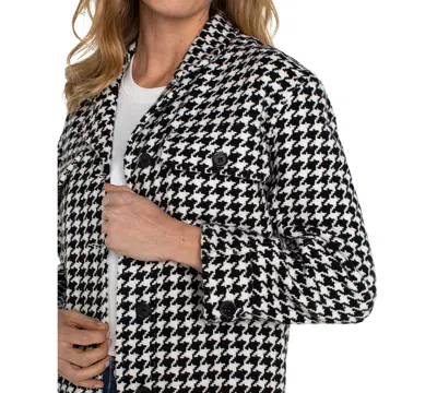 Liverpool Los Angeles Petite Boxy Notch Collar Shacket In Black