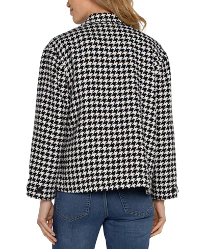 Liverpool Los Angeles Petite Boxy Notch Collar Shacket In Black