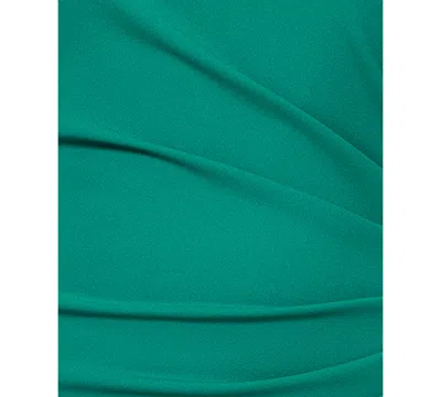 Xscape Plus Size Ruffled Off-the-shoulder Midi Dress In Green