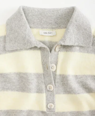 On 34th Women's Striped Rugby Sweater, Macy's Exclusive In Yellow