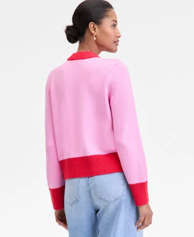 On 34th Women's High-neck Sweater, Macy's Exclusive In Pink