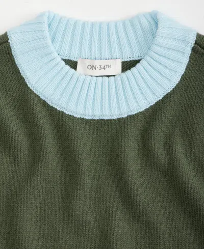 On 34th Women's High-neck Sweater, Macy's Exclusive In Green