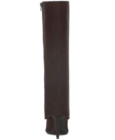 Inc International Concepts Skylar Fold Over Cuffed Knee High Boots, Created For Macy's In Brown