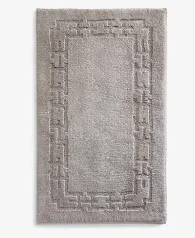 Hotel Collection Sculpted Chain-link Cotton Bath Rug, 20" X 34", Exclusively At Macy's In Gray
