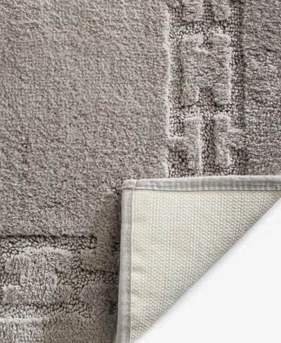 Hotel Collection Sculpted Chain-link Cotton Bath Rug, 20" X 34", Exclusively At Macy's In Gray