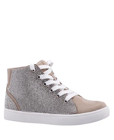 Nina Little And Big Girls Kula Crystal High Top Sneakers In Gray