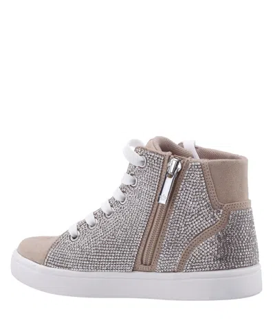 Nina Little And Big Girls Kula Crystal High Top Sneakers In Gray
