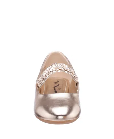 Nina Little And Big Girls Ballet Round Toe Dress Shoe In Gold