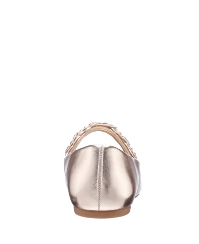 Nina Little And Big Girls Ballet Round Toe Dress Shoe In Gold