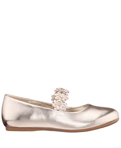 Nina Little And Big Girls Ballet Round Toe Dress Shoe In Gold