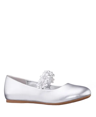Nina Little And Big Girls Rozy Ballet Dress Shoe In Silver