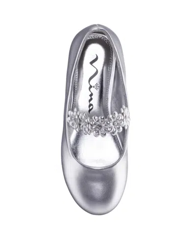 Nina Little And Big Girls Rozy Ballet Dress Shoe In Silver