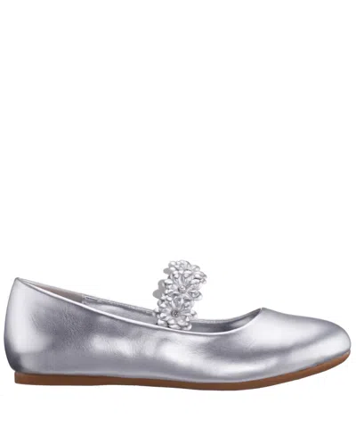 Nina Little And Big Girls Rozy Ballet Dress Shoe In Silver