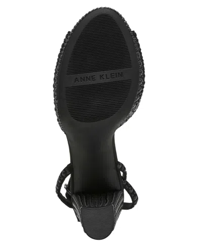 Anne Klein Women's Vanna-p Embellished Block Heel Dress Sandals In Black