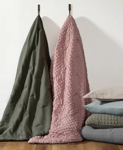 Ienjoy Home Textured Seersucker Box 3-pc. Comforter Set, Full/queen In Blue