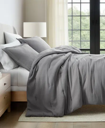 Ienjoy Home Cloud Weave Gauze 3-pc. Comforter Set, Twin/twin Xl In Gray