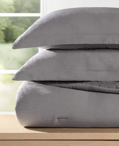 Ienjoy Home Cloud Weave Gauze 3-pc. Comforter Set, Twin/twin Xl In Gray