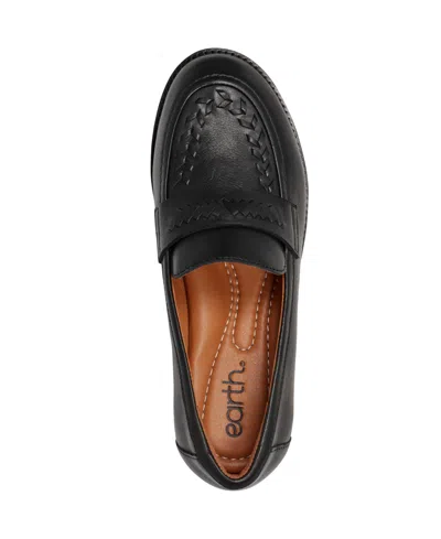 Earth Women's Edith Woven Slip-on Loafers In Black