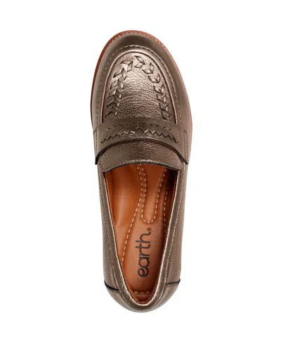 Earth Women's Edith Woven Slip-on Loafers In Gold