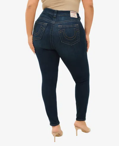 True Religion Plus Size Jennie Curvy Skinny Mid Rise Jeans In Blue