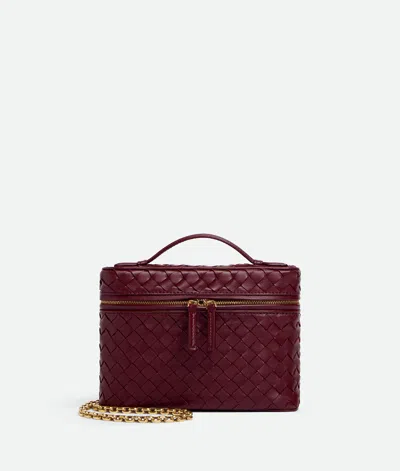 Bottega Veneta Small Soft Vanity Bag In Burgundy