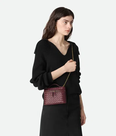 Bottega Veneta Small Soft Vanity Bag In Burgundy