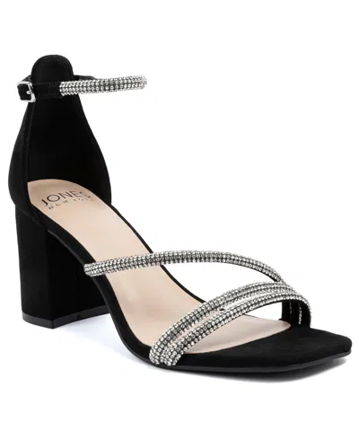 Jones New York Women's Ealton Block Heel Embellished Evening Sandals In Black
